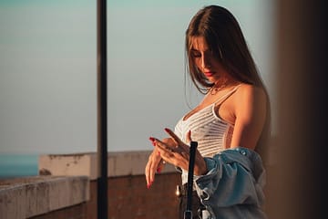 potrait, girl, woman