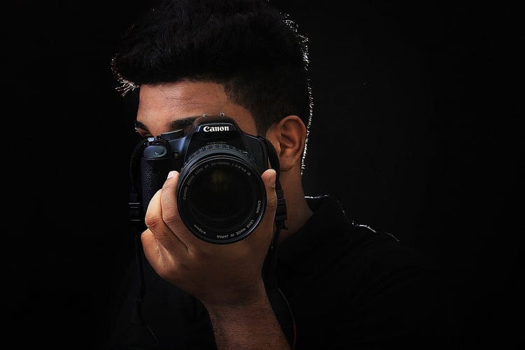 camera, canyon, photographer
